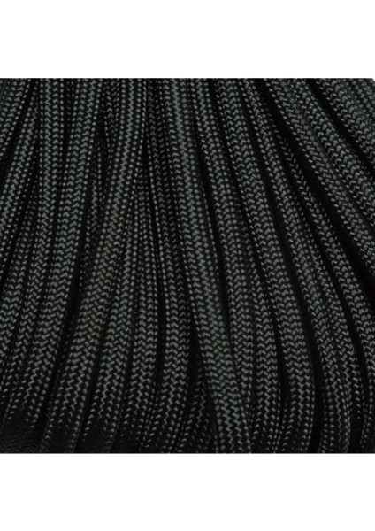 Dünyası 5 Metre Kaliteli Siyah Paracord 550 4mm 7 Çekirdek Paraşüt Ipi
