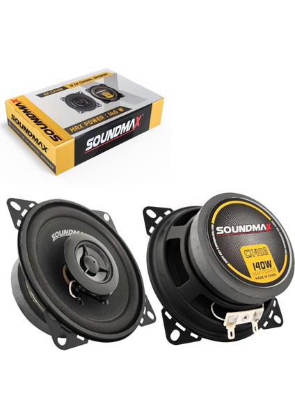 SX-CX402 Oto Hoparlör 10CM 140 Watt Tweeterli 2 Adet