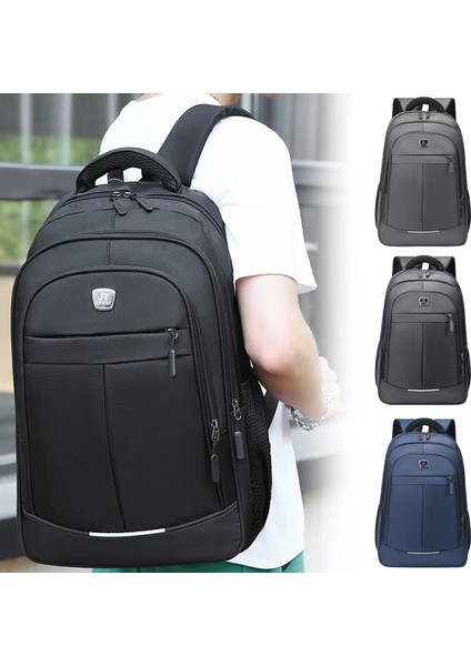 Gri Tek Boyut Siyah Pc Sert Kabuk Çanta Eğlence Işe Gidiş Su Geçirmez Hafif Iş Sırt Çantası Erkek Sırt Çantası Anti-Hırsızlık Kilit Bilgisayar Çantası (Yurt Dışından) modelleri