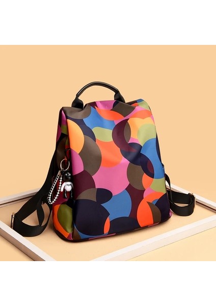 Renk Renk Anti-Hırsızlık Kadın Sırt Çantası Yüksek Kaliteli Tasarımcı Seyahat Su Geçirmez Sırt Çantası Moda Büyük Kapasiteli Okul Kitap Çantası Sırt Çantası (Yurt Dışından)