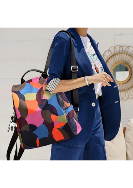 Renk Renk Anti-Hırsızlık Kadın Sırt Çantası Yüksek Kaliteli Tasarımcı Seyahat Su Geçirmez Sırt Çantası Moda Büyük Kapasiteli Okul Kitap Çantası Sırt Çantası (Yurt Dışından) indirimleri