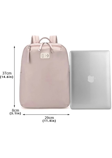 Pembe Laptop Sırt Çantası Kadın ve Erkek Iş Öğrencileri Için Anti-Hırsızlık Rahat Moda Naylon Yüksek Kapasiteli Su Geçirmez Yönetici Sırt Çantası (Yurt Dışından) modelleri