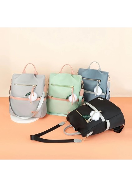 Yeşil Kadın Sırt Çantası Büyük Kapasiteli Genç Kızlar Için Okul Çantaları Anti-Hırsızlık Seyahat Sırt Çantası Omuz Çantası Kadın Naylon Katı Mochila (Yurt Dışından) modelleri