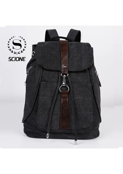 Koyu Mavi 33X15X27 cm Scione Kadın Kanvas Sırt Çantası Retro Rahat Kemer Tokası Tasarım Okul Çantası Anti-Hırsızlık Seyahat Vintage Basit Kamp Çantaları Kadın (Yurt Dışından) fiyatları