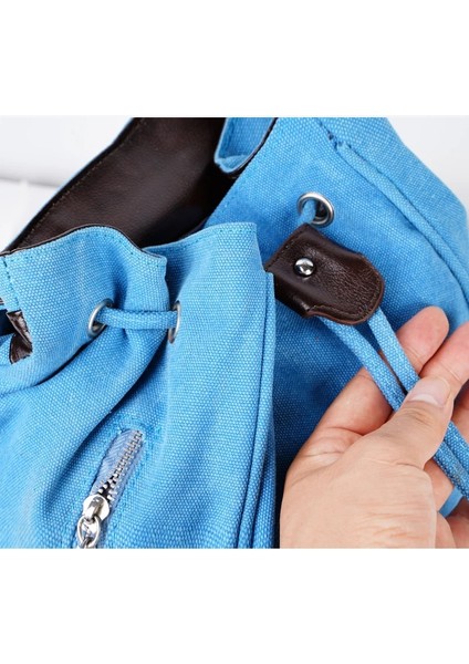 Koyu Mavi 33X15X27 cm Scione Kadın Kanvas Sırt Çantası Retro Rahat Kemer Tokası Tasarım Okul Çantası Anti-Hırsızlık Seyahat Vintage Basit Kamp Çantaları Kadın (Yurt Dışından) indirimleri