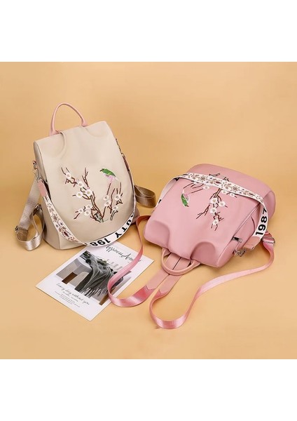 B-Siyah 30X11X31 cm Su Geçirmez Oxford Kadın Sırt Çantası Moda Anti-Hırsızlık Omuz Schoolbag Nakış Tasarımcısı Kadın Büyük Kapasiteli Seyahat Çanta (Yurt Dışından) indirimleri