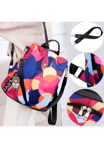 Stil-E Yaz 2023 Çok Fonksiyonlu Anti-Hırsızlık Sırt Çantaları Oxford Kumaş Omuz Çantaları Gençler Kızlar Için Büyük Kapasiteli Seyahat Okul Çantası (Yurt Dışından) indirimleri