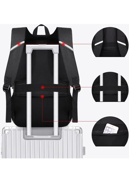 Siyah Bir Erkek Sırt Çantası Anti Hırsızlık Dizüstü Sırt Çantası USB Şarj Genç Erkek Kaykay Çantası Su Geçirmez Okul Çantaları Escolar Mochila XA101ZC (Yurt Dışından) indirimleri