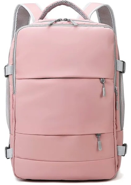 A10 Pembe Kadın Seyahat Sırt Çantası Su Kovucu Anti-Hırsızlık Şık Rahat Sırt Çantası Bagaj Askısı ile USB Şarj Portu Sırt Çantası (Yurt Dışından) indirimleri