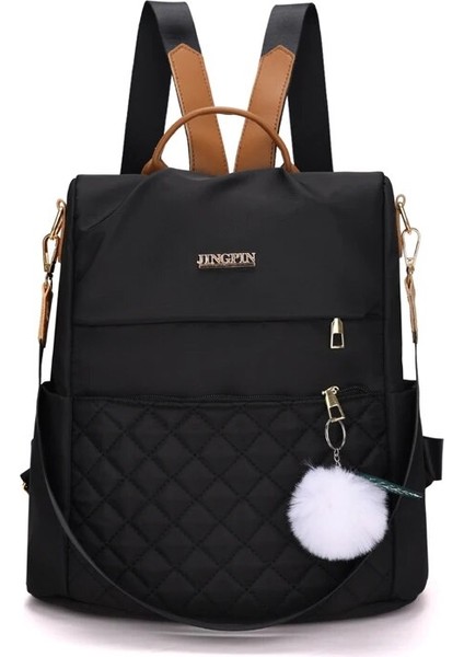 Siyah 31CM 12CM 33CM Düz Renk Kadınlar Yüksek Kaliteli Su Geçirmez Oxford Kumaş Sırt Çantası 2023 Yeni Tasarımcı Geniş Omuz Askısı Anti Hırsızlık Seyahat Sırt Çantası (Yurt Dışından) indirimleri