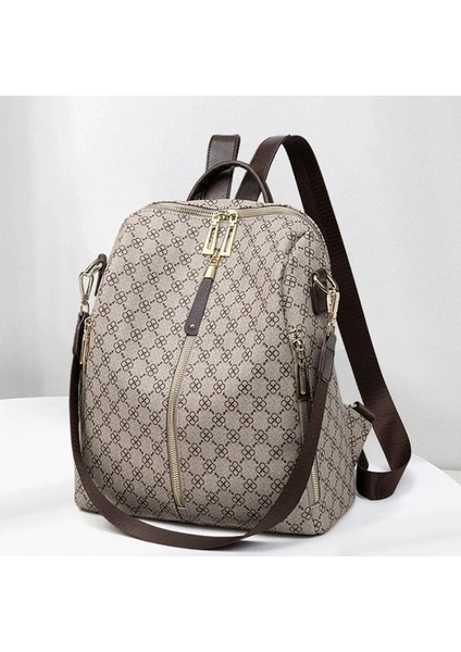 Gri Chikage Çok Fonksiyonlu Anti-Hırsızlık Kadın Sırt Çantası Kore Versiyonu Baskılı Sırt Çantası Basit Eğlence Büyük Kapasiteli Seyahat Çantası (Yurt Dışından) fiyatları