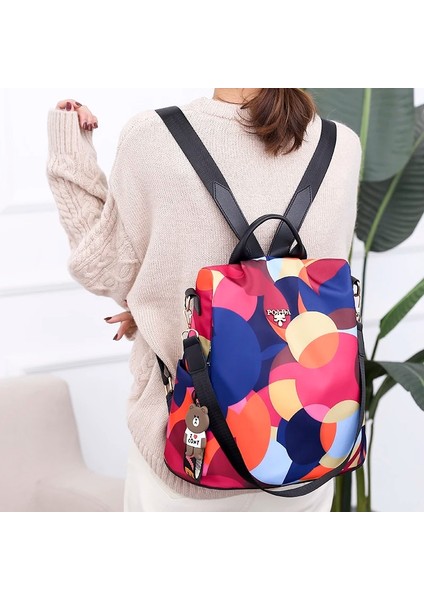 Beyaz Graffiti Yeni Moda Anti Hırsızlık Kadın Sırt Çantası Dayanıklı Kumaş Oxford Okul Çantası Pretty Stil Kız Okul Sırt Çantası Kadın Seyahat Sırt Çantası (Yurt Dışından) modelleri