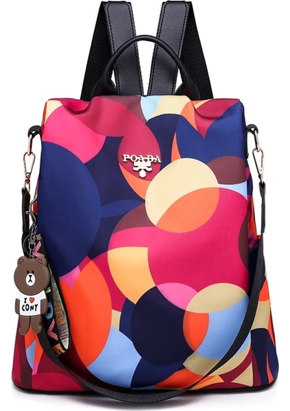 Beyaz Graffiti Yeni Moda Anti Hırsızlık Kadın Sırt Çantası Dayanıklı Kumaş Oxford Okul Çantası Pretty Stil Kız Okul Sırt Çantası Kadın Seyahat Sırt Çantası (Yurt Dışından) fırsatları