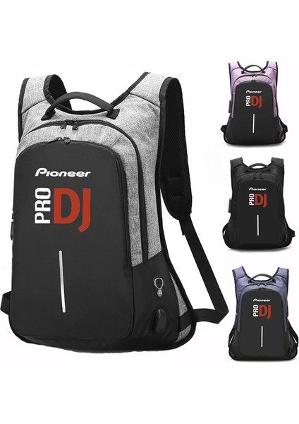 Mor Pioneer Pro Dj Erkek ve Kadın Evrensel Büyük Kapasiteli Sırt Çantası Anti-Hırsızlık Kilitli Laptop Çantası USB Şarjlı Seyahat Çantası (Yurt Dışından) fiyatları