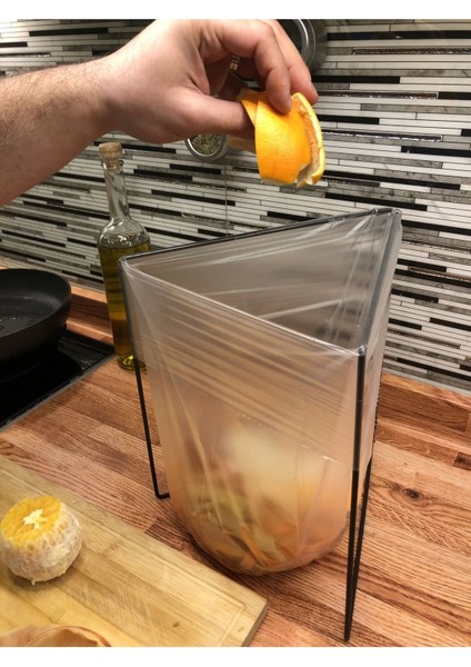 Özel Tasarım Her Poşetle Uyumlu Tezgah Üstü, Kamp, Piknik Çöp Poşeti Teli (Siyah) fırsatları