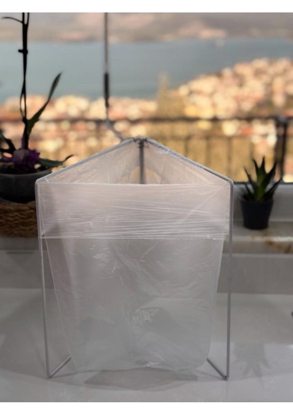 Özel Tasarım Her Poşetle Uyumlu Tezgah Üstü Çöp Poşeti Teli, Kamp, Piknik Çöp Poşeti Teli (Beyaz) modelleri