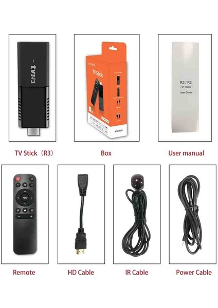 Tvr3 Box S Tv Stick Android Box 4K Android 13 Sürüm 2gb Ram 16GB Hafıza Wifi 2.4 Android Tv