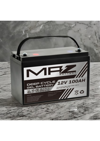 Maz Akü 12 Volt 100 Amper Deep Cycle Jel Akü 12V 100AH Yeni Ürün