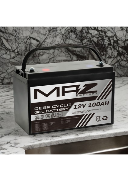 Maz Akü 12 Volt 100 Amper Deep Cycle Jel Akü 12V 100AH Yeni Ürün