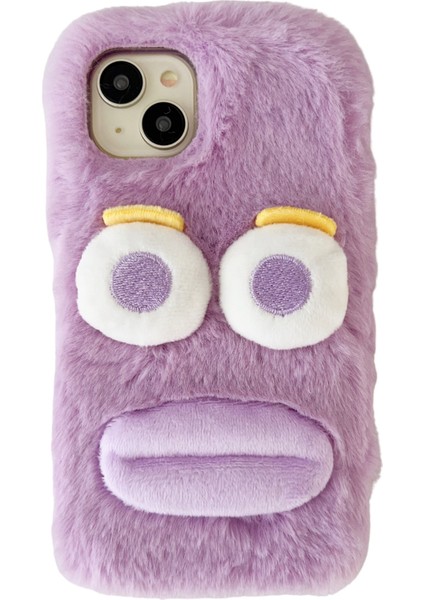 iPhone 15 Plus Cartoon Sosis Şeklinde Dudak Peluş+Tpu Fall Anti Tele Anti Telefon Kılıfı (Yurt Dışından)