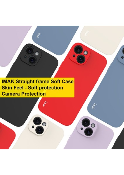 iPhone 15 Plus Düz Kenarlı Esnek Tpu Telefon Kılıfı (Yurt Dışından)