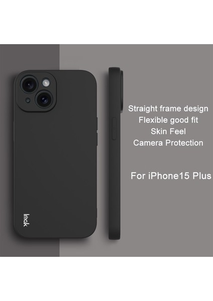 iPhone 15 Plus Düz Kenarlı Esnek Tpu Telefon Kılıfı (Yurt Dışından)