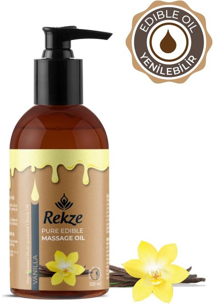 Vanilya Aromalı Masaj Yağı - 3 Paket - Doğal Rahatlatıcı Formül - 120 ml