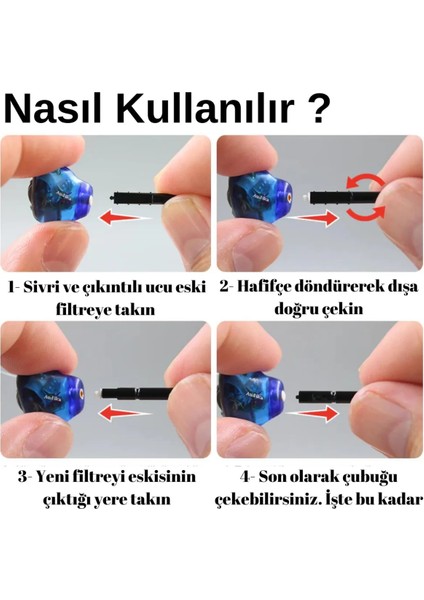 Uyumlu 8'li Işitme Cihazı Filtresi, Widex Phonak Unitron Uyumlu Işitme Cihazı Filtresi