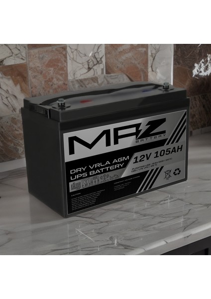 12 Volt 105 Amper (Ah) Kuru Agm Vrla Ups Akü Yeni Üretim