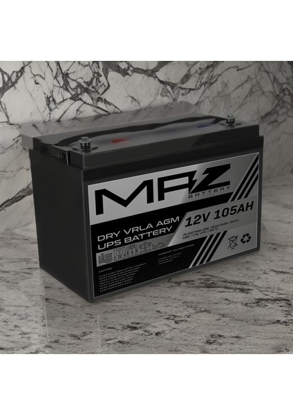12 Volt 105 Amper (Ah) Kuru Agm Vrla Ups Akü Yeni Üretim