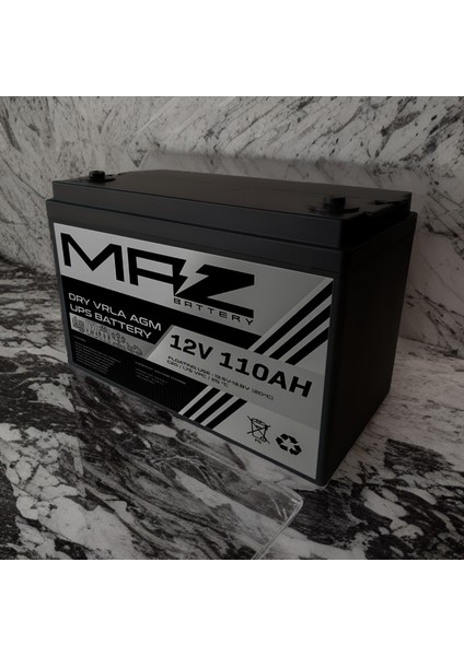 12 Volt 110 Amper (Ah) Kuru Agm Vrla Ups Akü Yeni Üretim