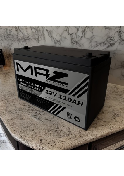 12 Volt 110 Amper (Ah) Kuru Agm Vrla Ups Akü Yeni Üretim