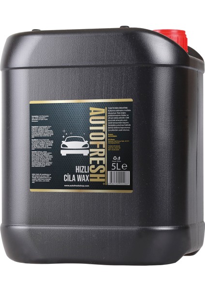 Auto Fresh Autofresh Hızlı Cila Seramik Etkili Oto Parlatıcı Koruyucu Carnuaba Wax 5 kg