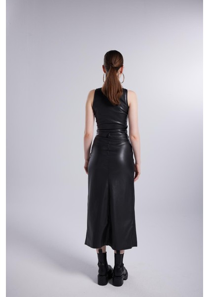 Vegan Deri Uzun Hera Deri Etek fiyatları