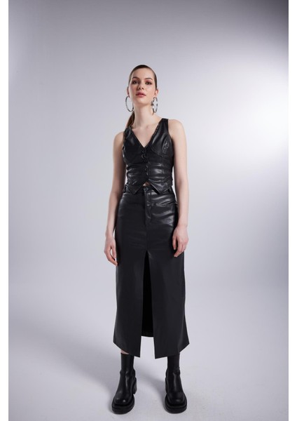 Vegan Deri Uzun Hera Deri Etek indirimleri