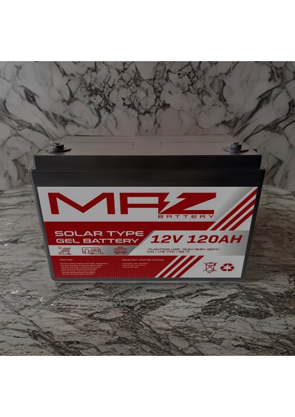 12 Volt 120 Amper Solar Jel Akü 12V 120AH (Yeni Üretim) modelleri