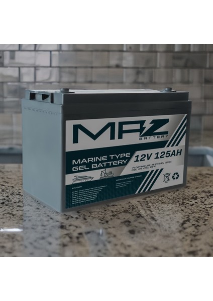 12 Volt 125 Amper Marine Jel Akü 12V 125AH (Yeni Üretim) modelleri