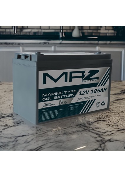 12 Volt 125 Amper Marine Jel Akü 12V 125AH (Yeni Üretim) fırsatları