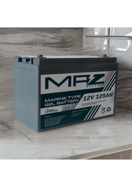 12 Volt 125 Amper Marine Jel Akü 12V 125AH (Yeni Üretim) indirimleri