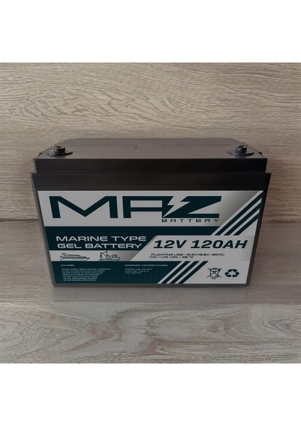 Maz Akü 12 Volt 120 Amper Marine Jel Akü 12V 120AH (Yeni Üretim)