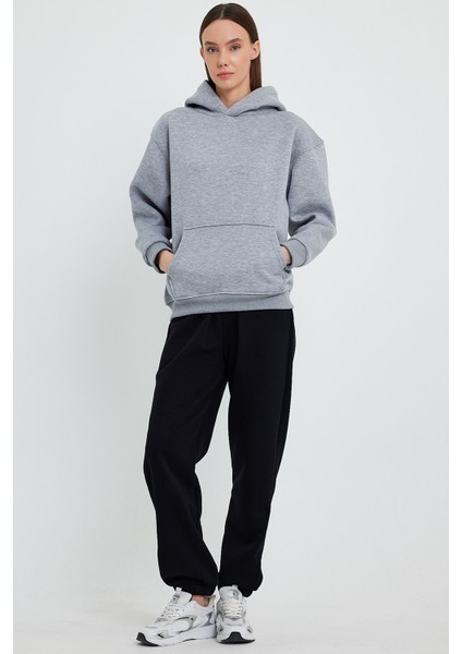 Gri Hoodie, Oversize Hoodie, Kadın Hoodie, Kanguru Cepli Kapüşonlu fiyatları