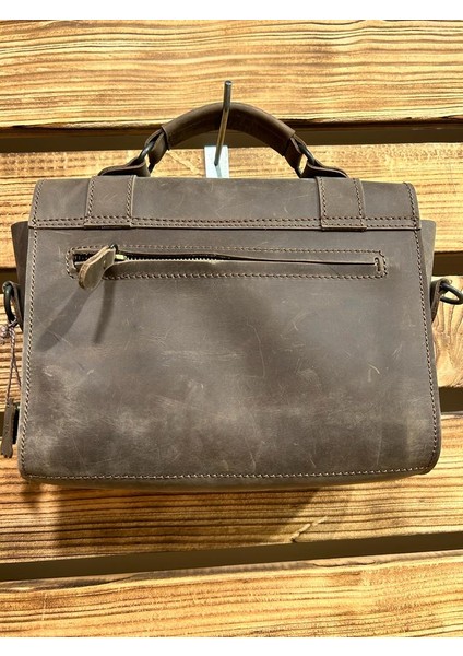 El Yapımı Deri Askılı Evrak Çantası Unisex fiyatları