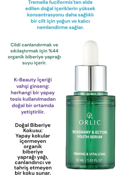 Rosemary & Ectoin Youth Serum - Vegan Biberiye ve Ektoin Özlü Yaşlanma Karşıtı Serum 30 ml