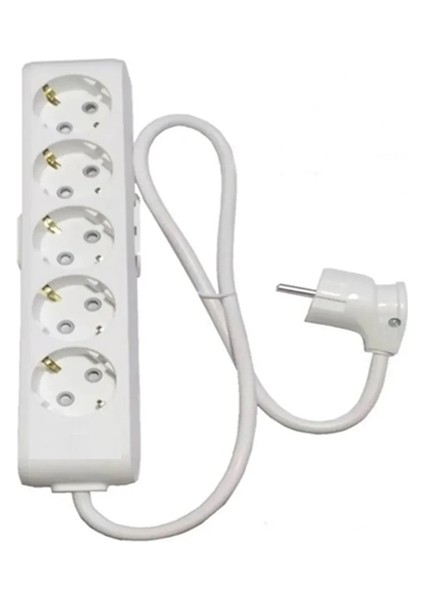 Multi-Let 5'li 6 Metre Topraklı Çocuk Korumalı Grup Priz (3x2.5 Ttr Tam Bakır Kalın Kablolu)
