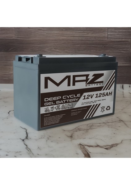 12 Volt 125 Amper Deep Cycle Jel Akü 12V 125AH Yeni Ürün