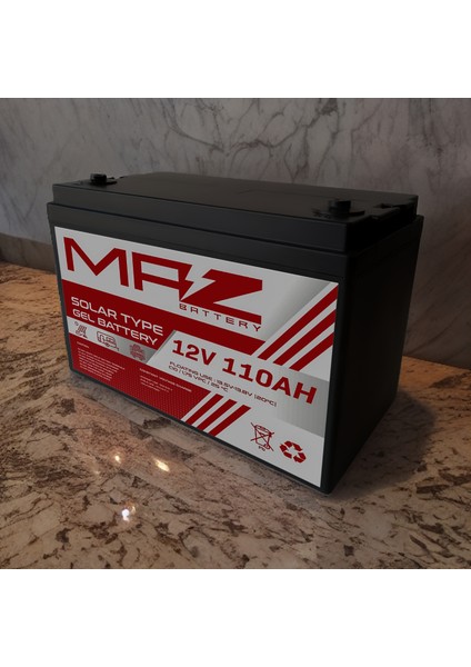 12 Volt 110 Amper Solar Jel Akü 12V 110AH (Yeni Üretim) modelleri