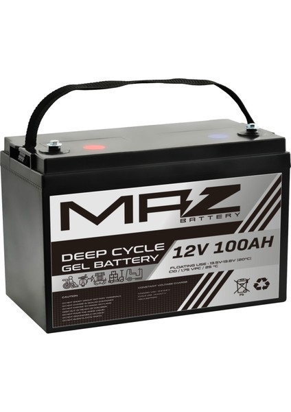 12 Volt 100 Amper Deep Cycle Jel Akü 12V 100AH Yeni Ürün