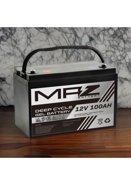 12 Volt 100 Amper Deep Cycle Jel Akü 12V 100AH Yeni Ürün