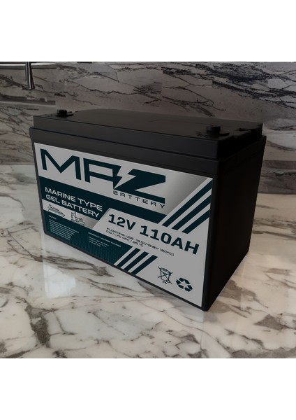 12 Volt 110 Amper Marine Jel Akü 12V 110AH (Yeni Üretim) modelleri