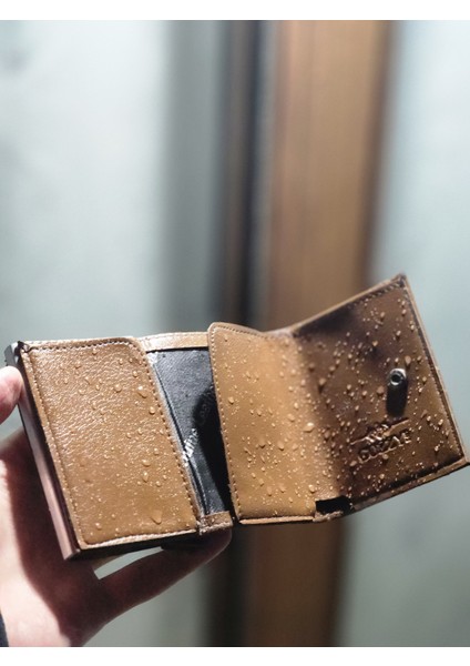 Siyah Deri Mekanizmalı Otomatik Kızaklı Kartlık Cüzdan fiyatları